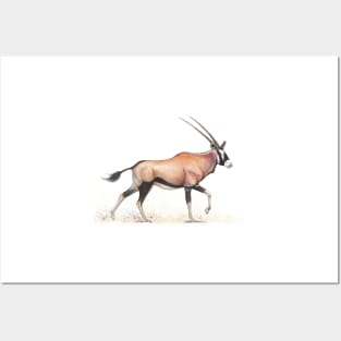 Oryx - Gemsbok - African Antelope - by Nadya Neklioudova Posters and Art